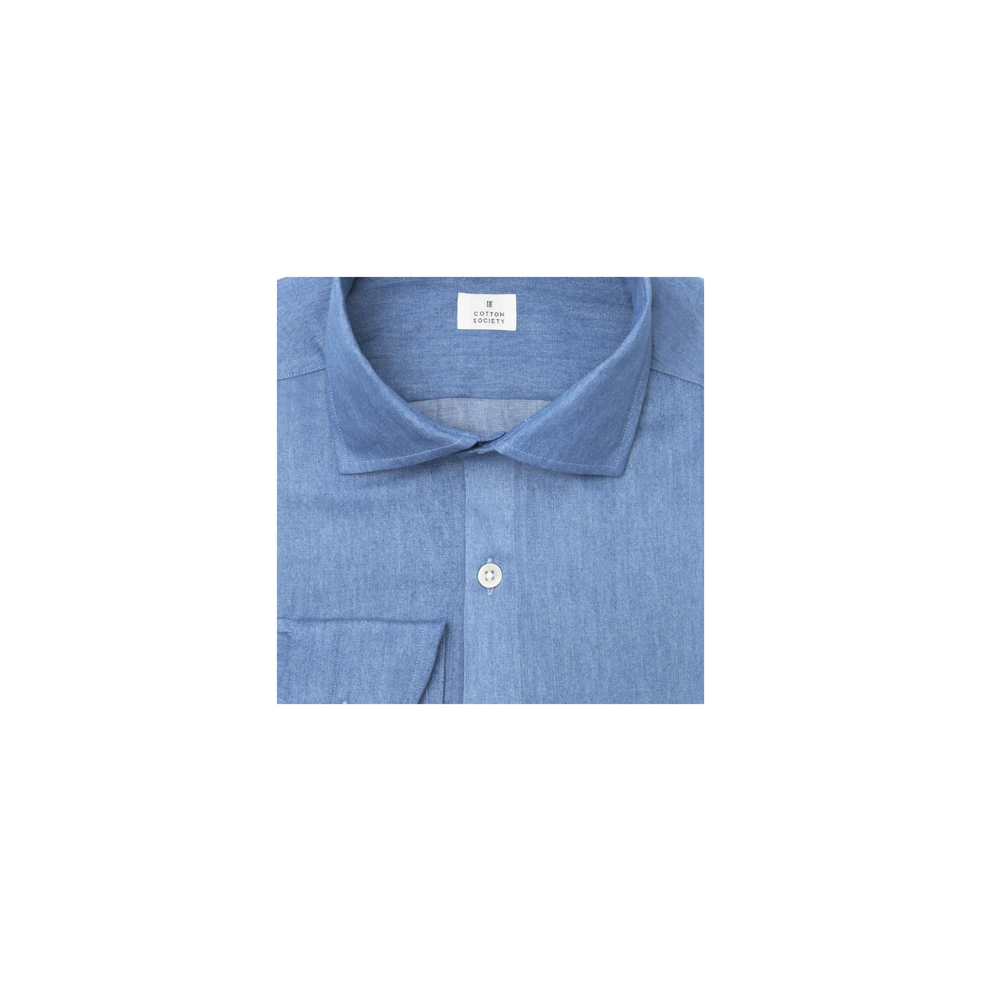 Chemise homme Jean Uni Bleu