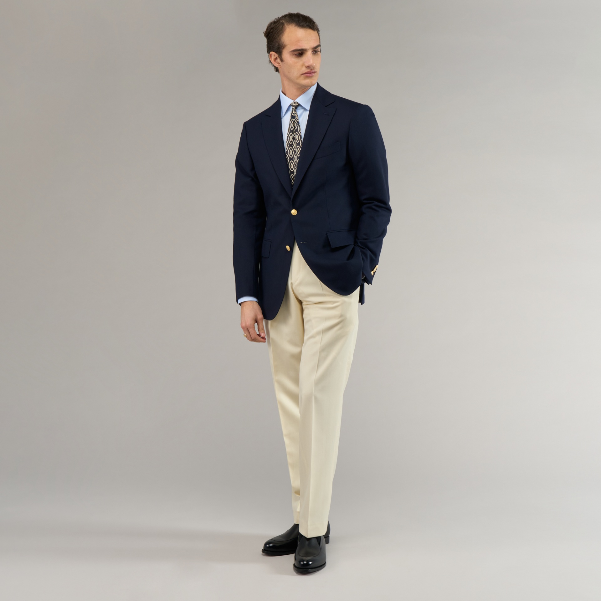 Veste bleu marine Fresco 3 plis | Blazer souple et respirant homme