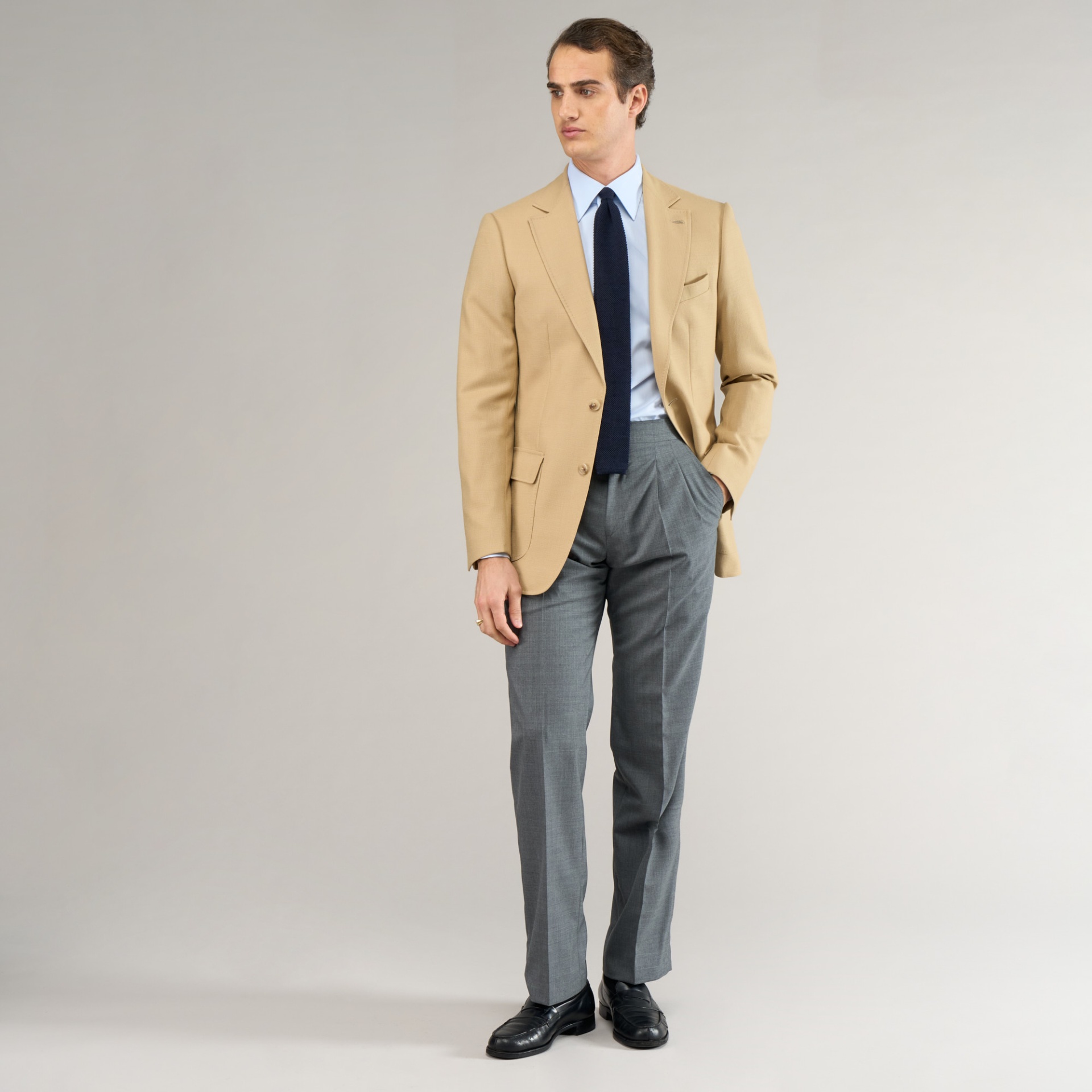 Veste sport beige Mock Leno | Blazer estival homme