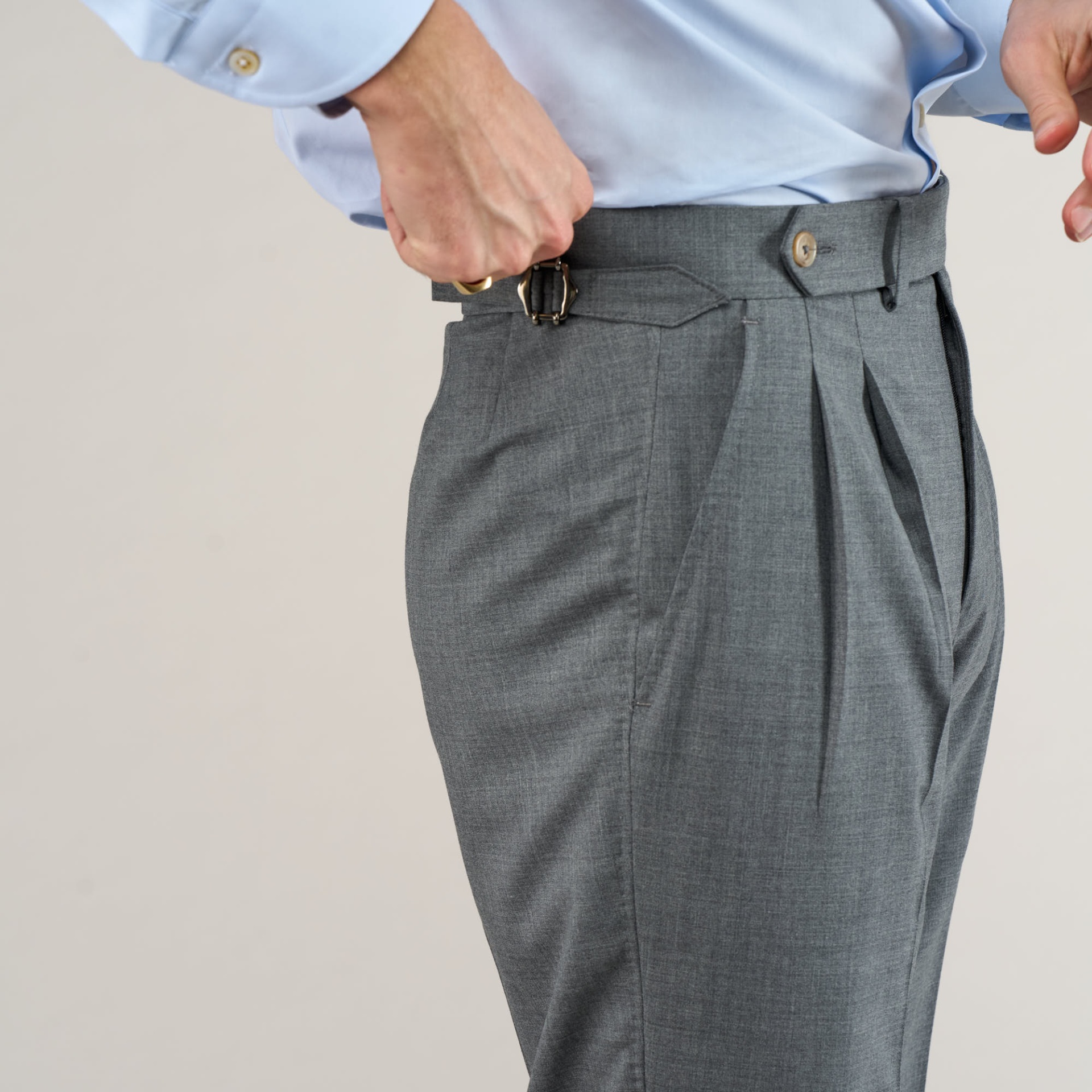 Pantalon de toile gris moyen