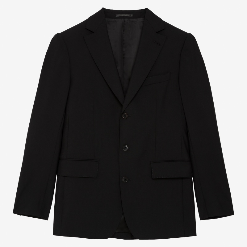 Costume noir en Supergabardine Hardy Minnis – Cran parisien 9,5 cm