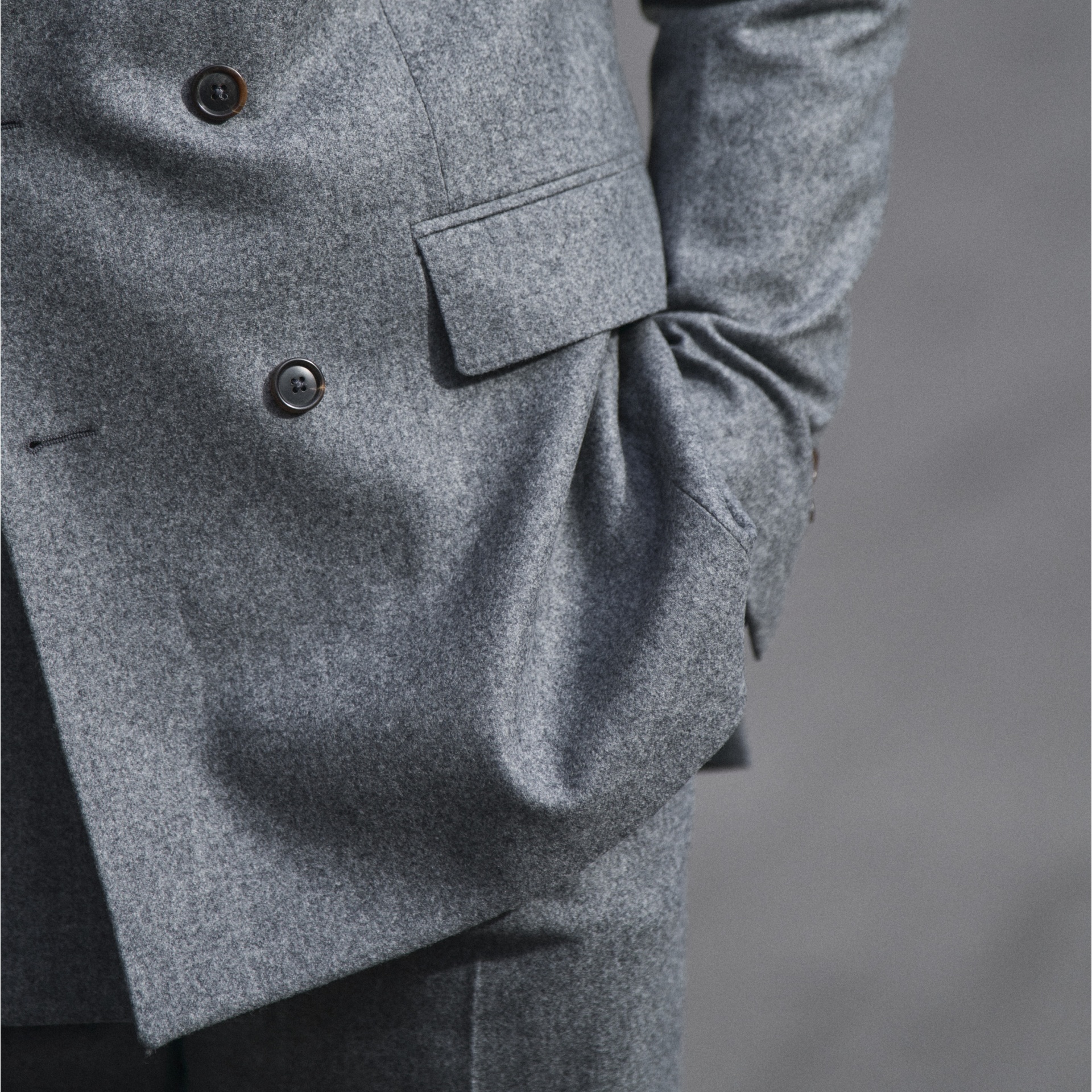 Costume croisé flanelle grise 370g Vitale Barberis