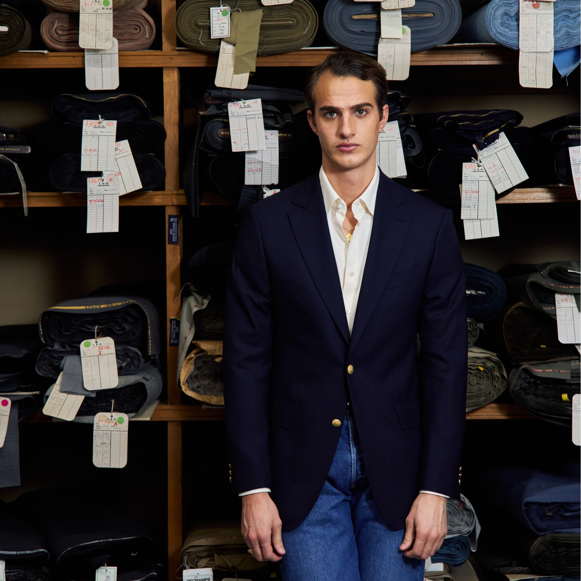 Veste bleu marine Fresco 3 plis | Blazer souple et respirant homme