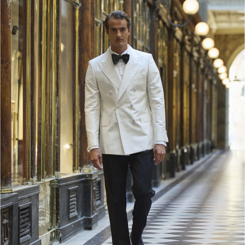 Veste de soirée Ivoire en Shantung de soie