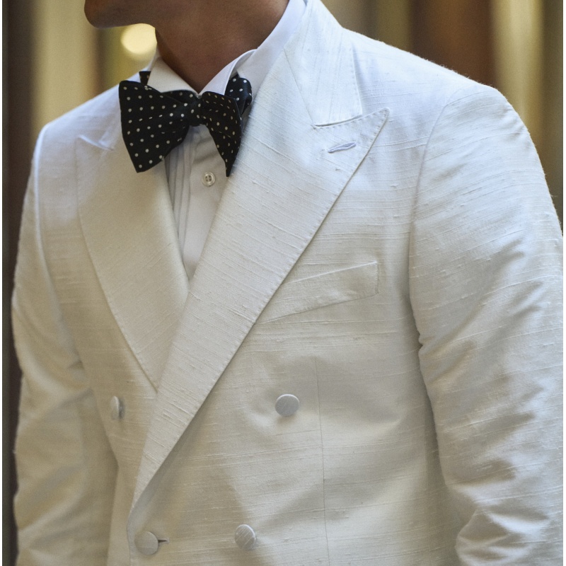 Veste de soirée Ivoire en Shantung de soie