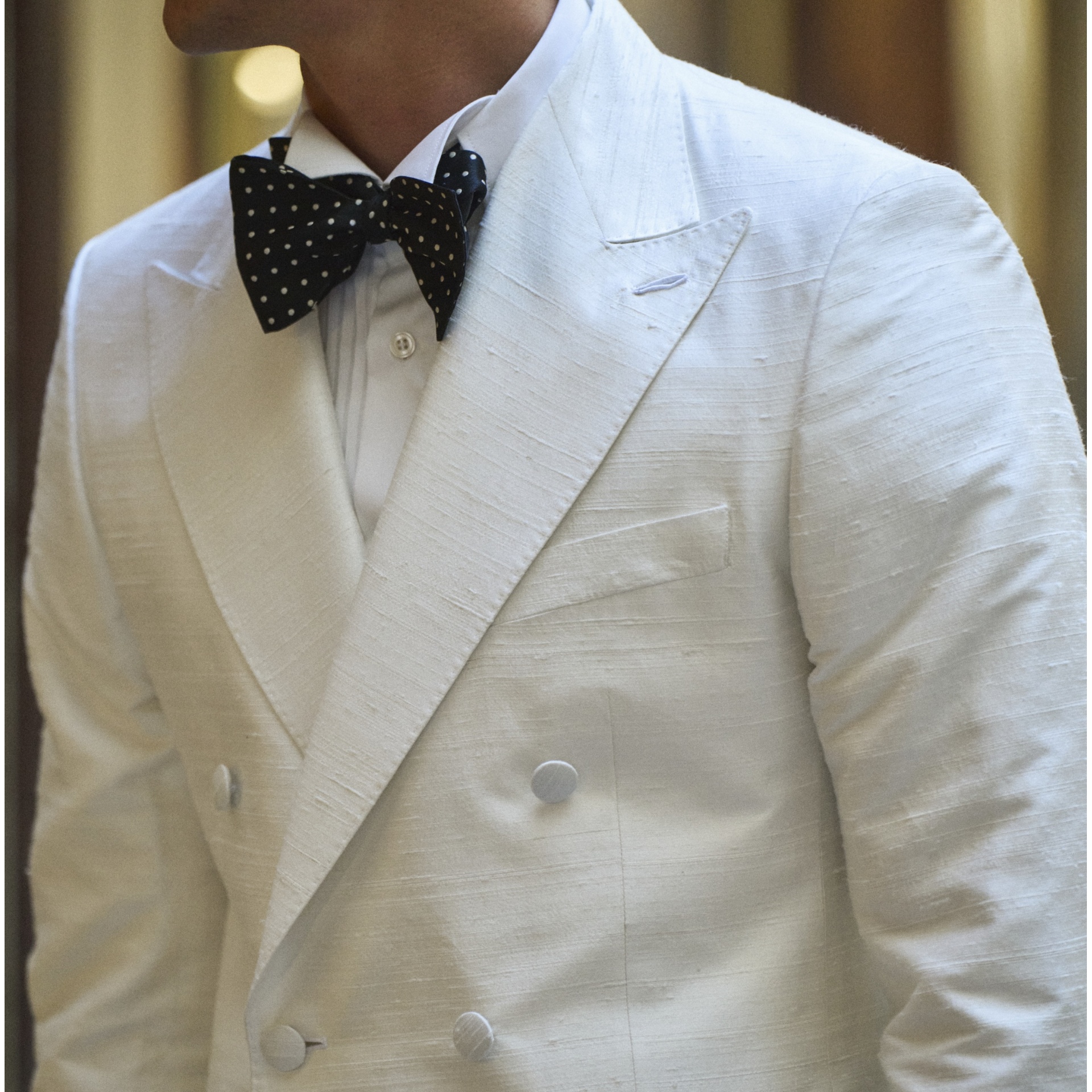 Veste de soirée Ivoire en Shantung de soie