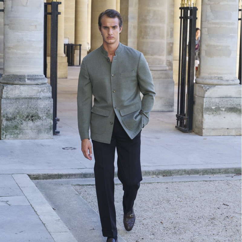 Veste artiste laine double face Loro Piana déperlante