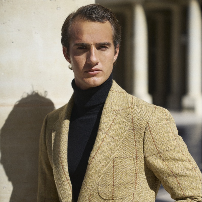 Veste en Harris Tweed à carreaux