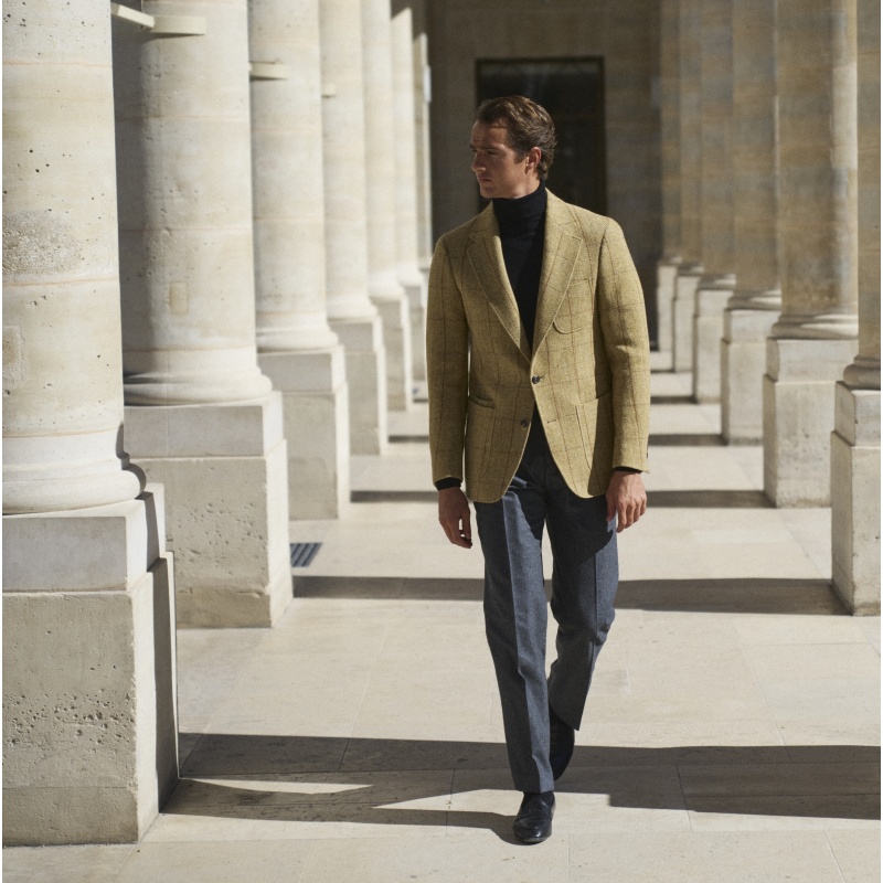 Veste en Harris Tweed à carreaux