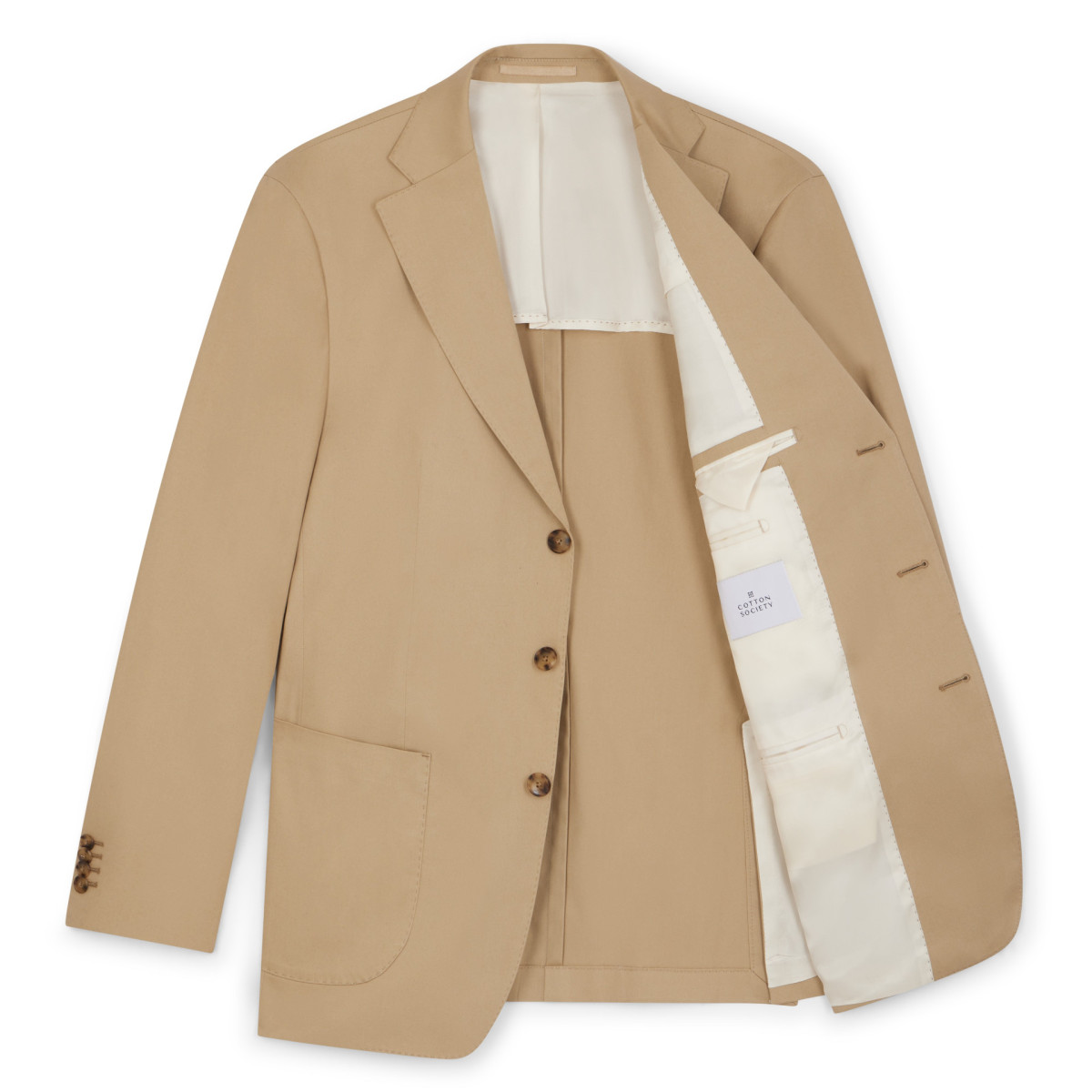 Veste Américaine en coton beige