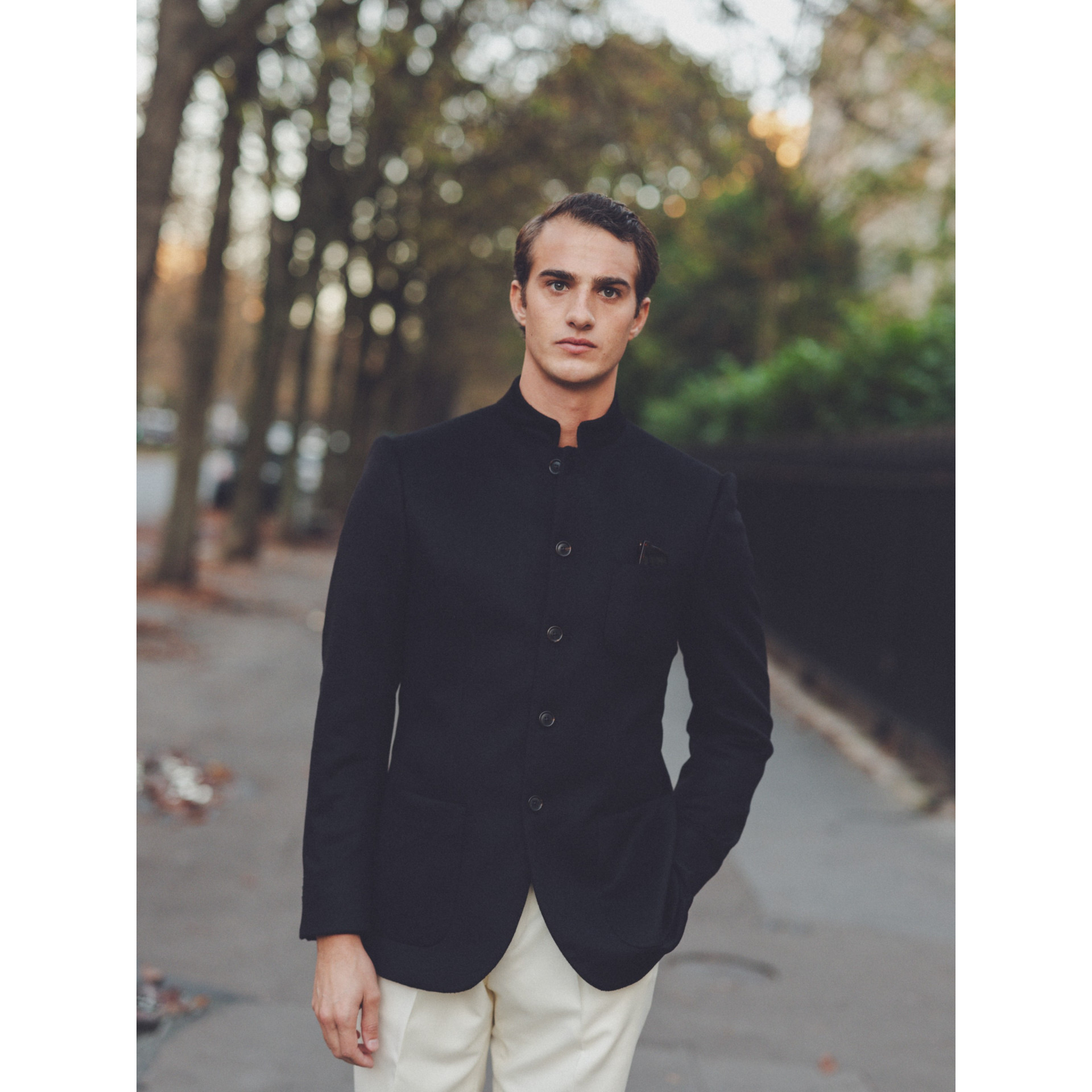 Veste Impressioniste Noire en cachemire 