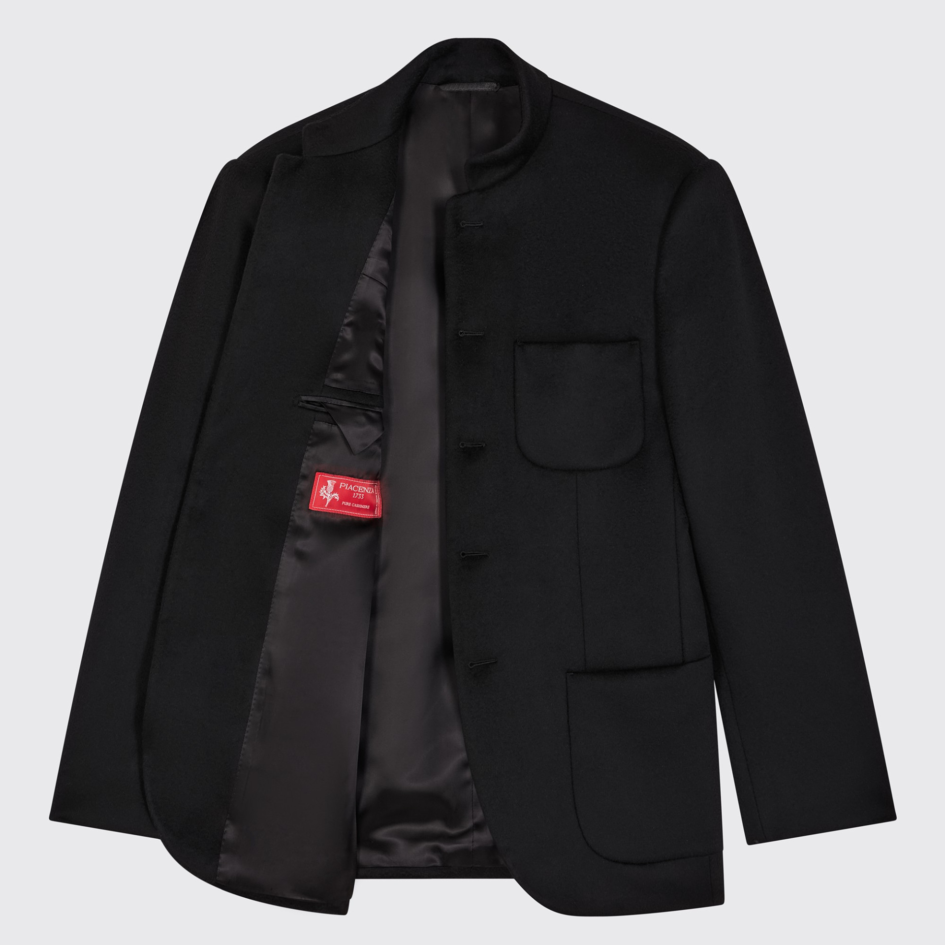 Veste Impressioniste Noire en cachemire 