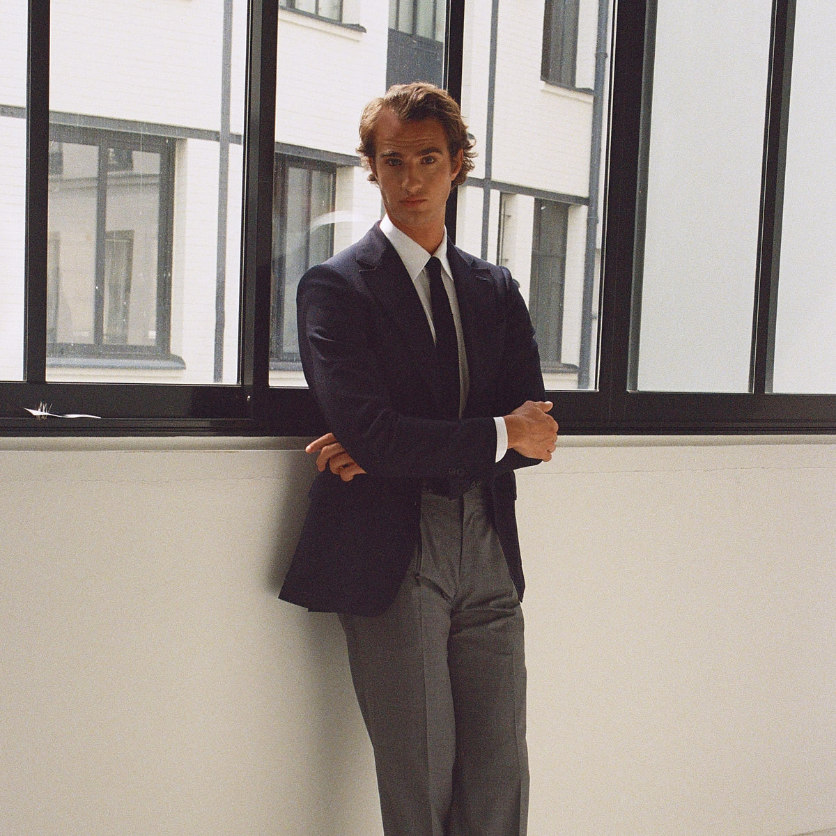 Blazer Fresco Mock Leno Marine
