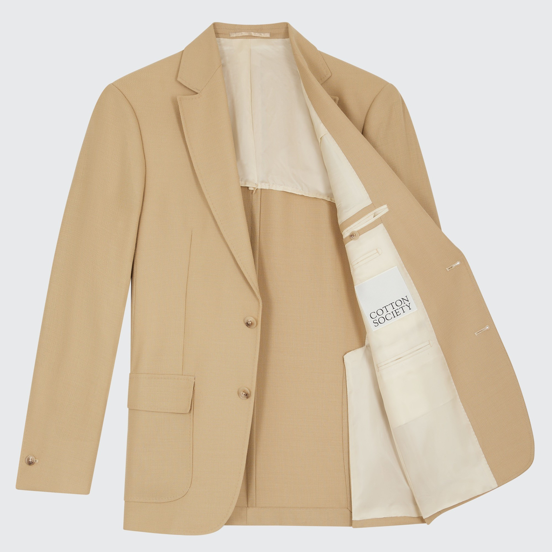 Blazer Fresco Mock Leno Miel