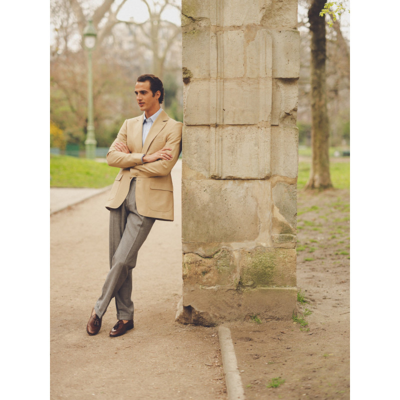Blazer Fresco Mock Leno Miel 