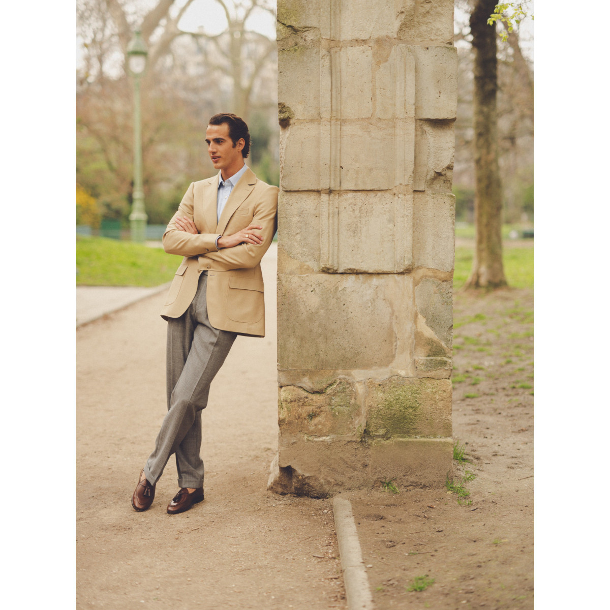 Blazer Fresco Mock Leno Miel 