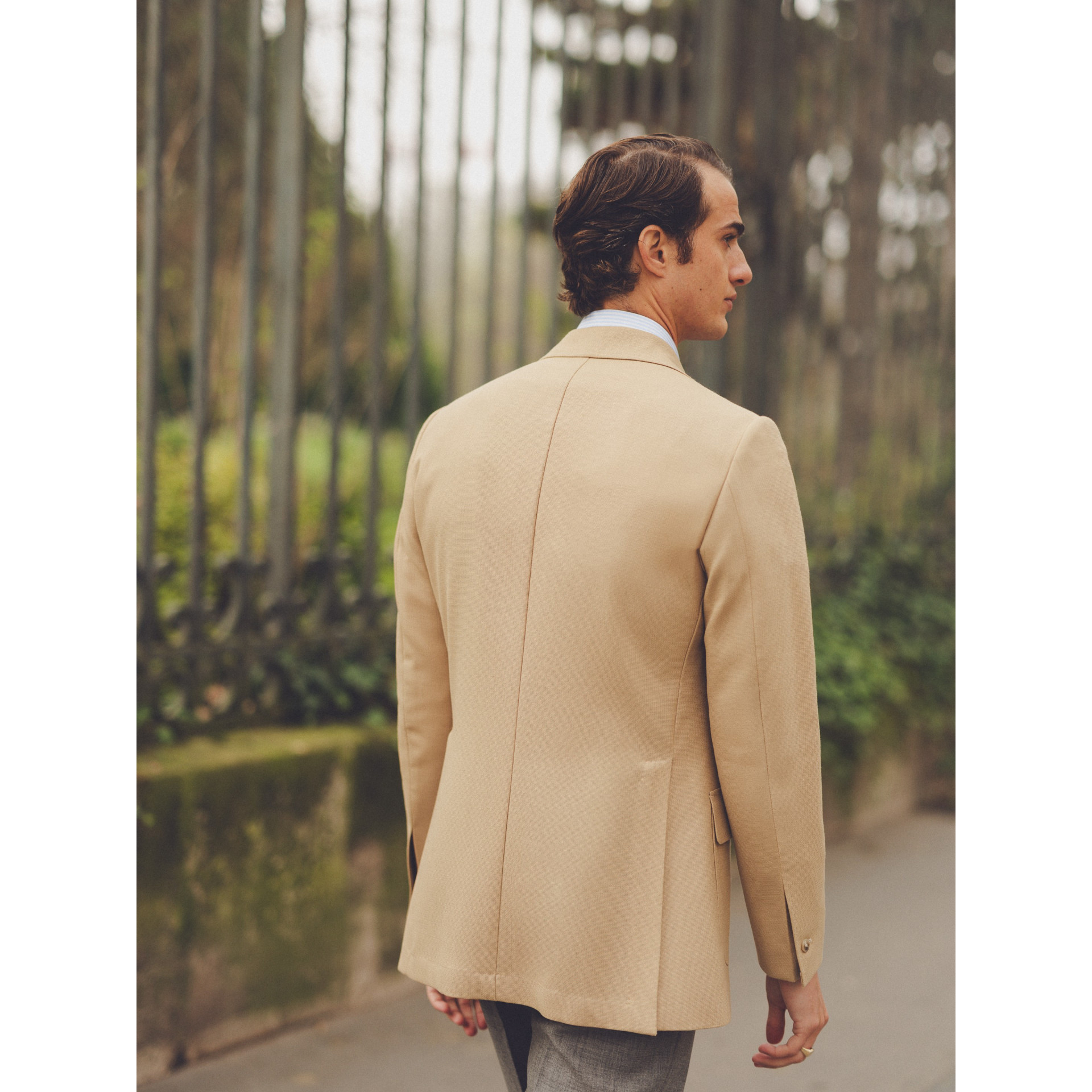 Blazer Fresco Mock Leno Miel