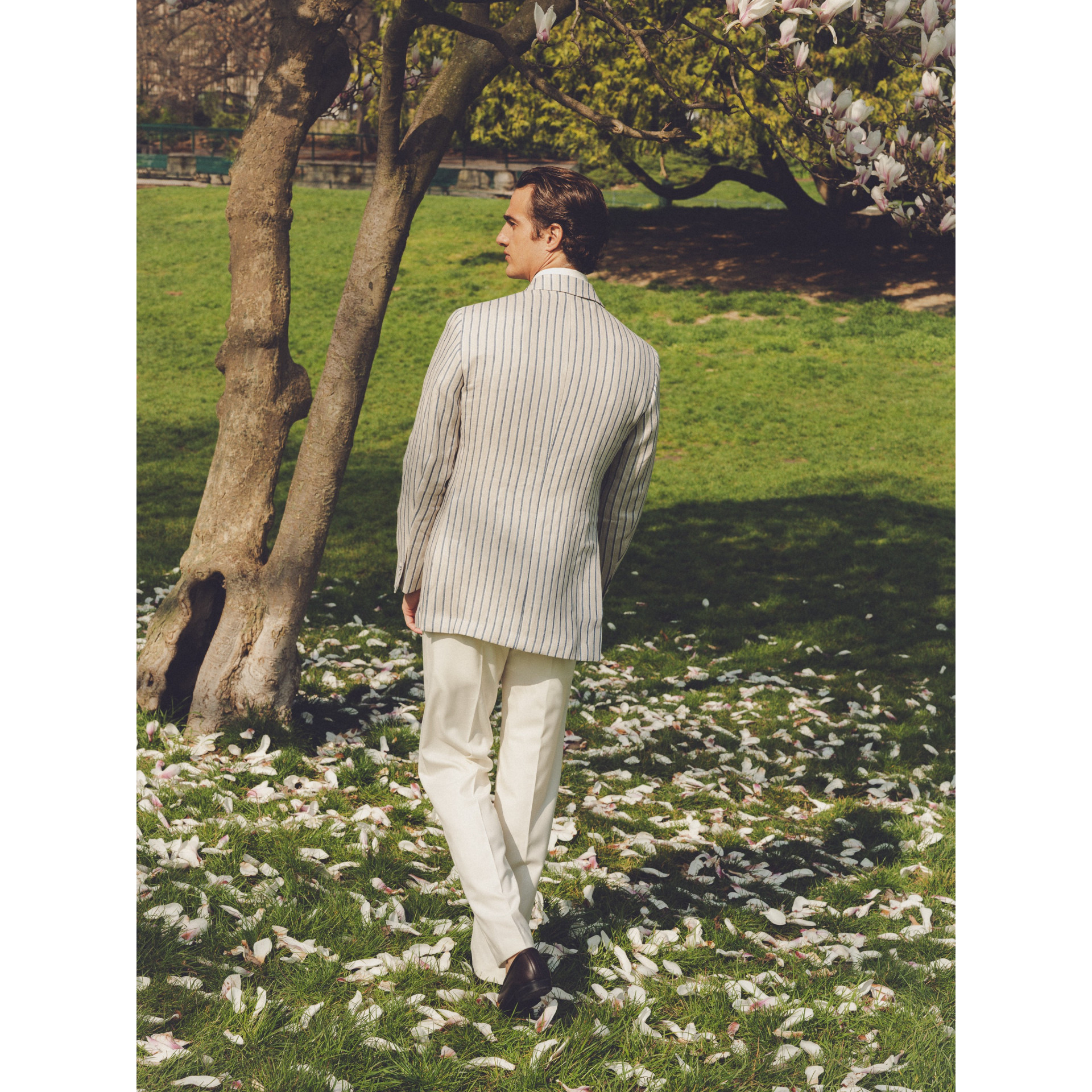 Blazer en lin à rayures Cacciopoli