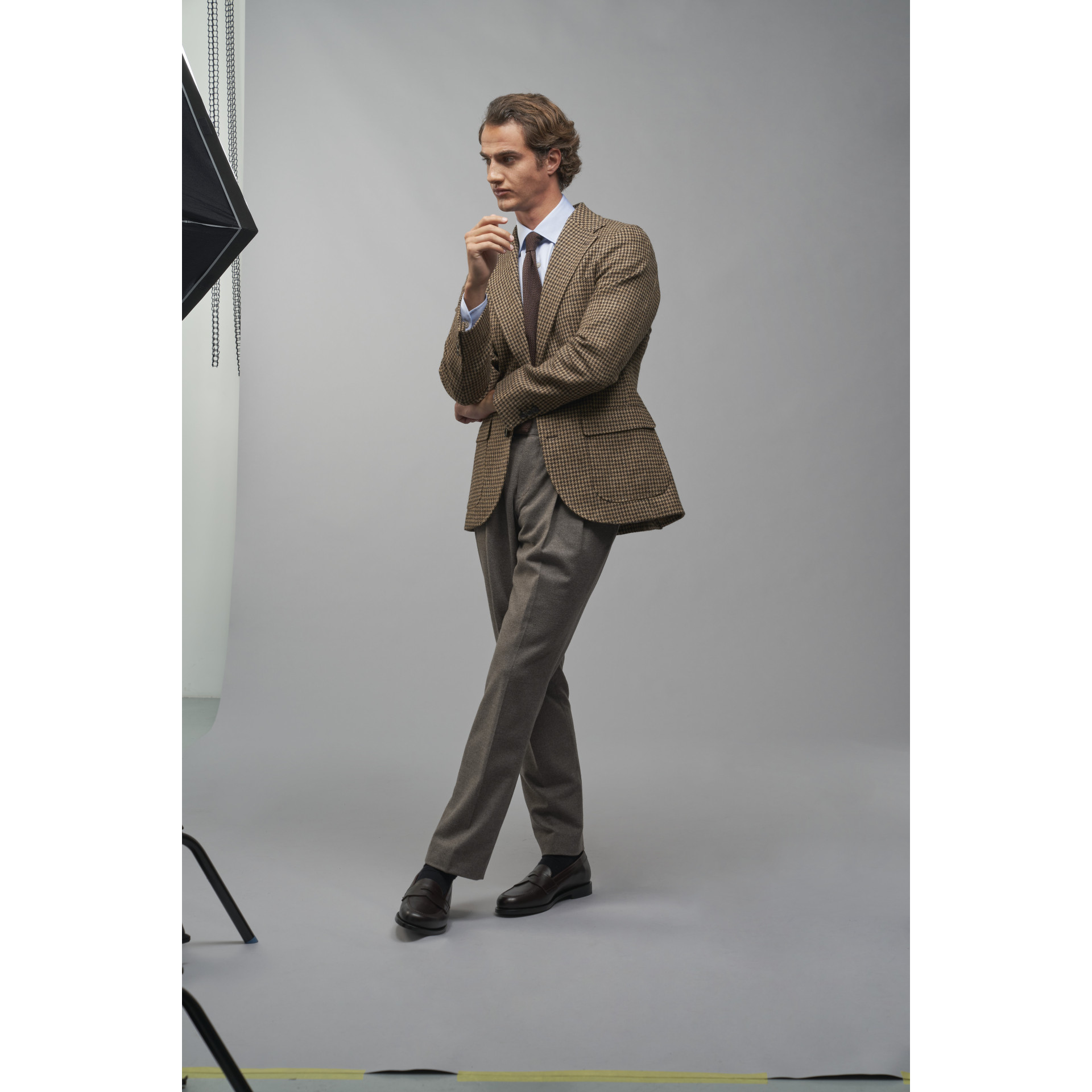 Blazer pieds de poule en Tweed Magee