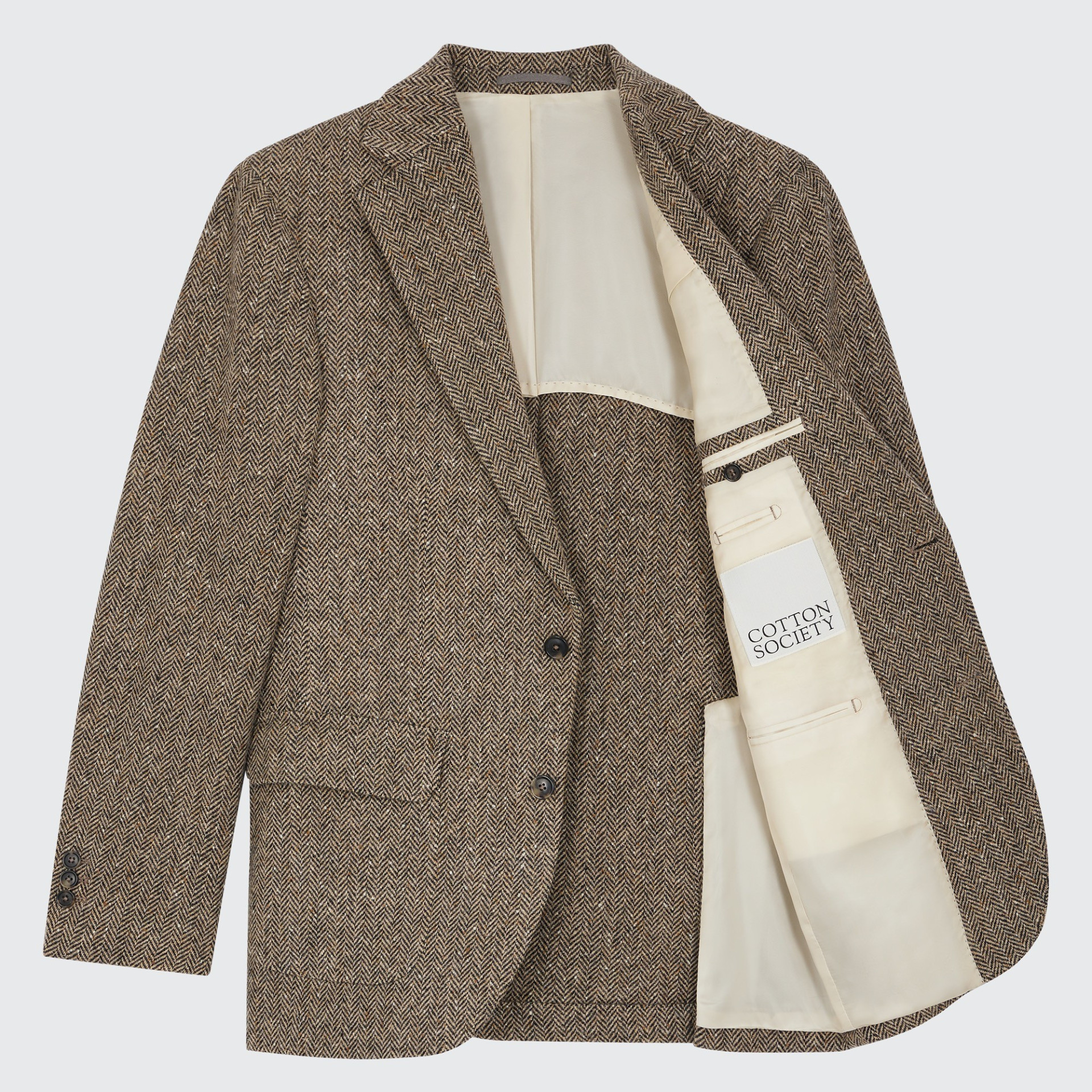 Blazer à chevrons en Tweed Magee