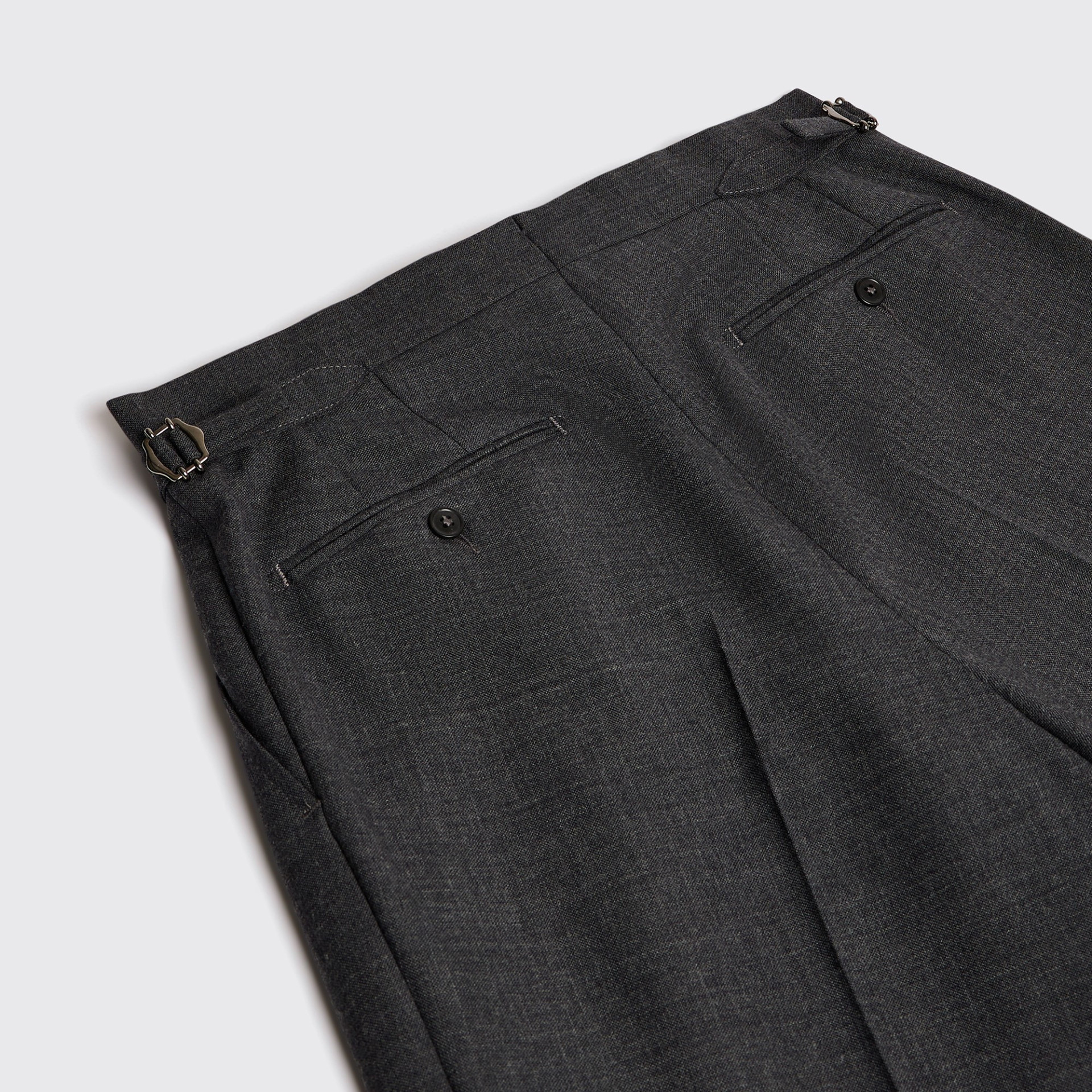 Costume croisé en Fresco Gris