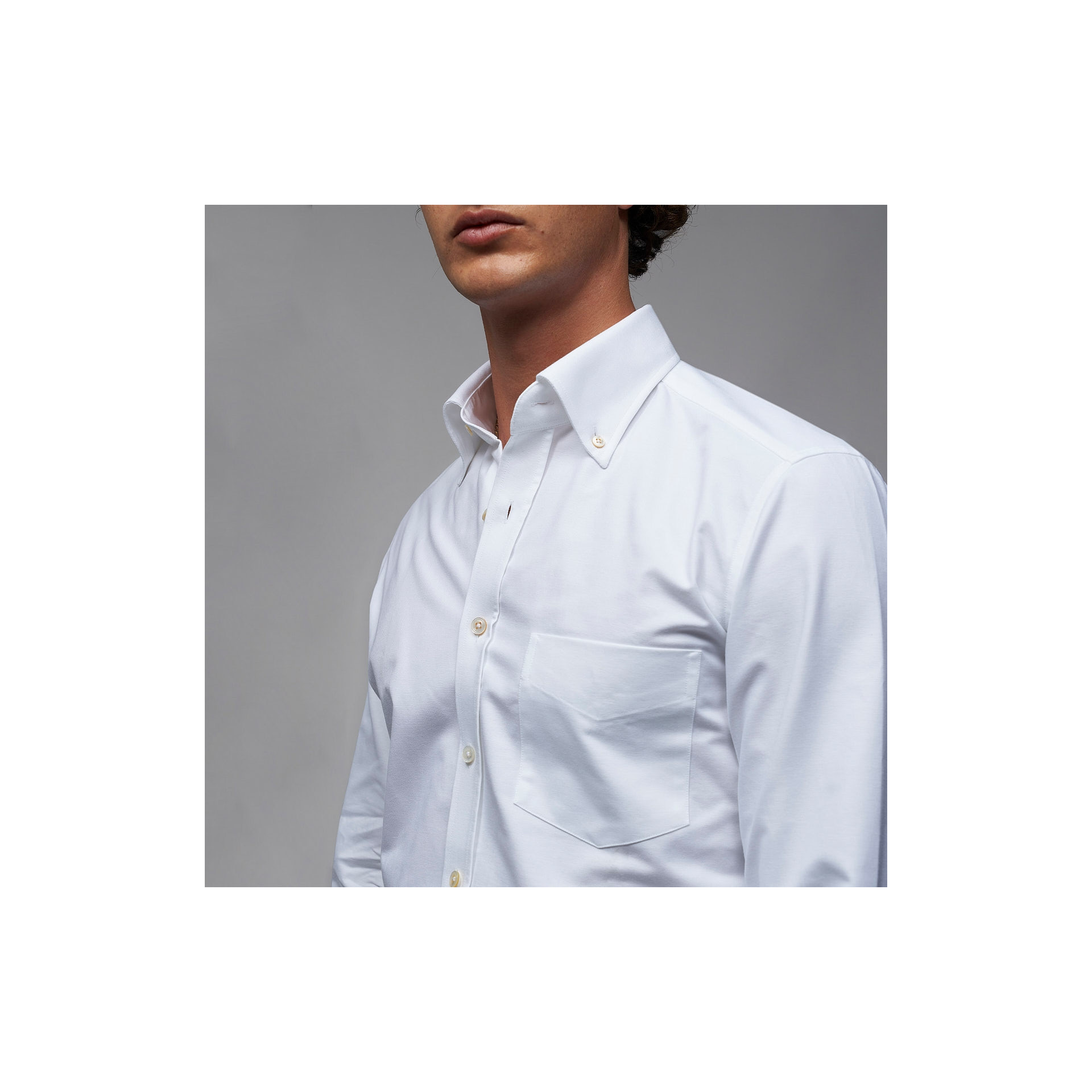 Chemise Oxford Uni Blanc