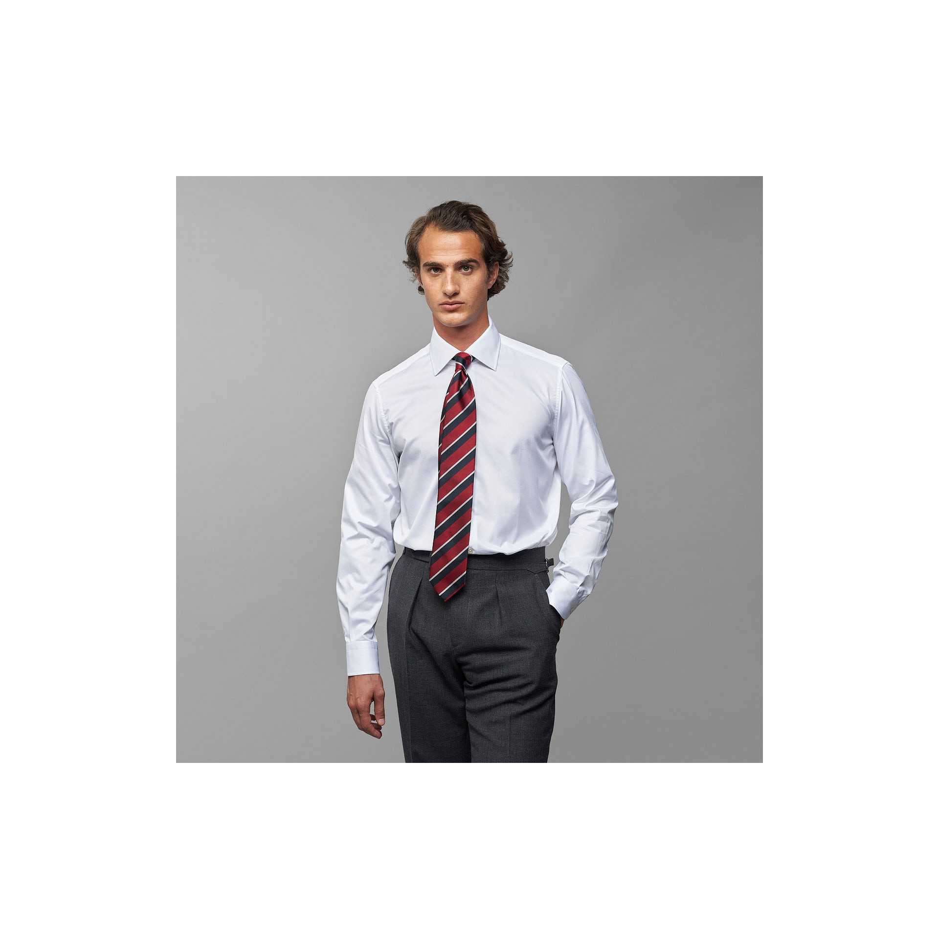 Chemise Twill Uni Blanc