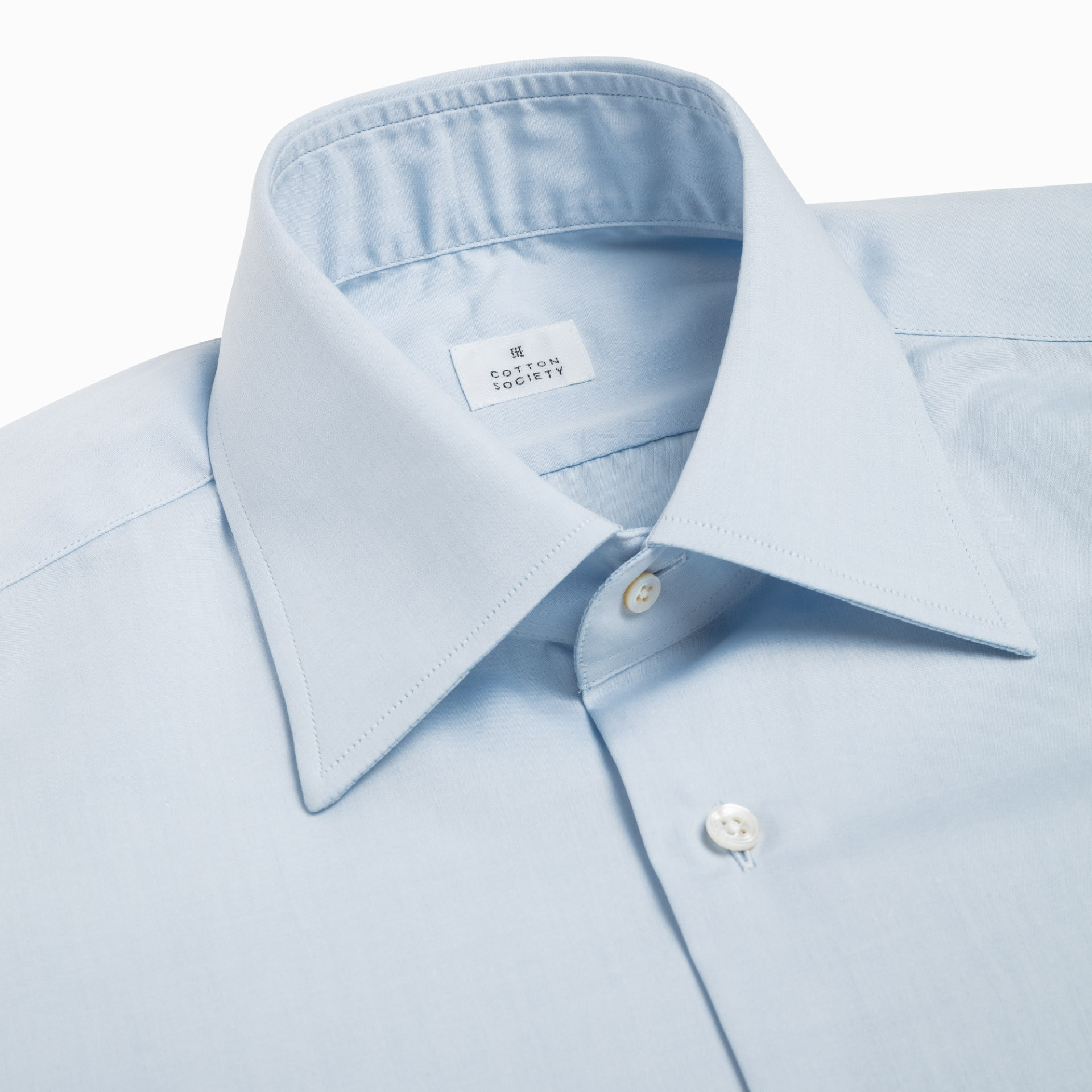 Chemise Popeline Uni Bleu