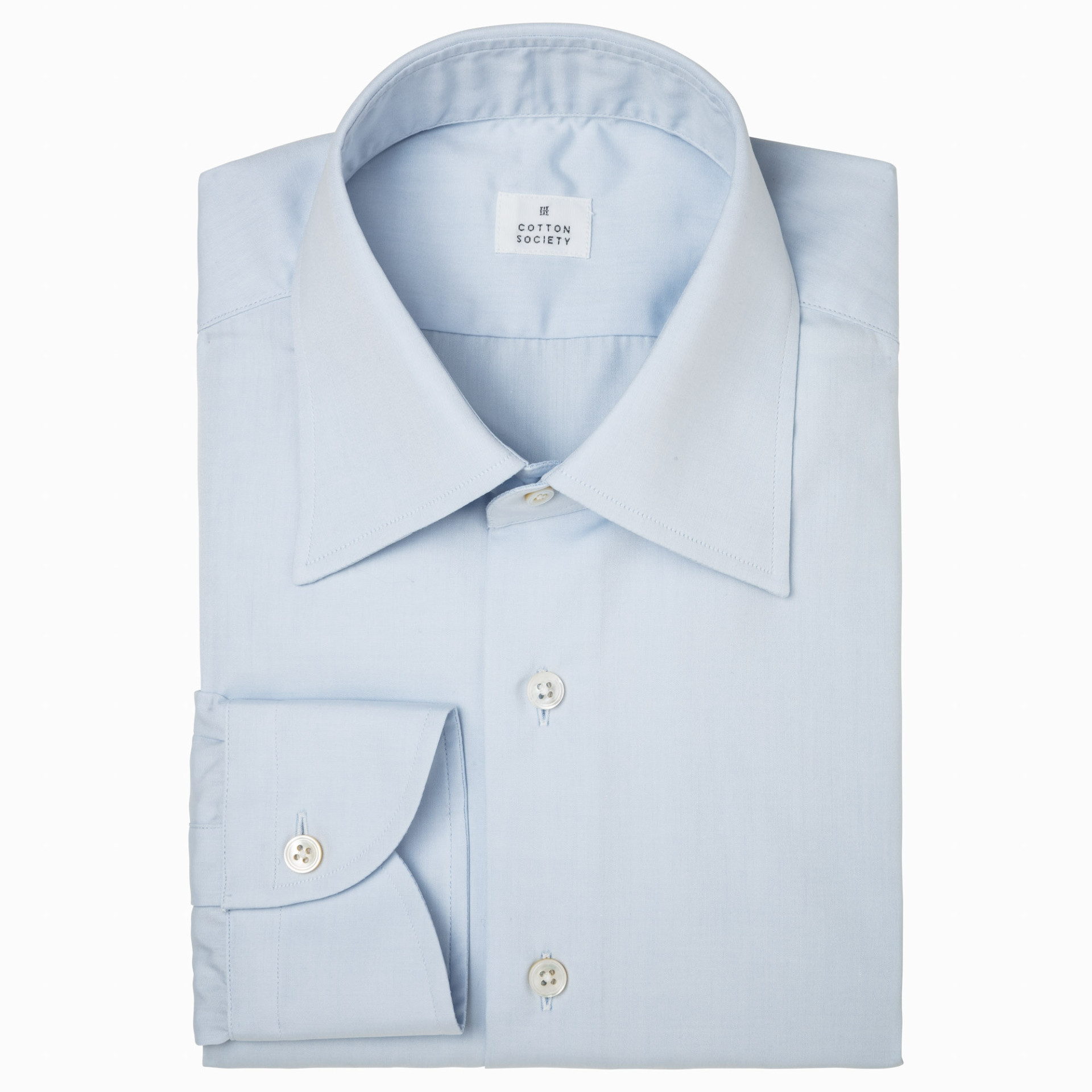 Chemise Popeline Uni Bleu