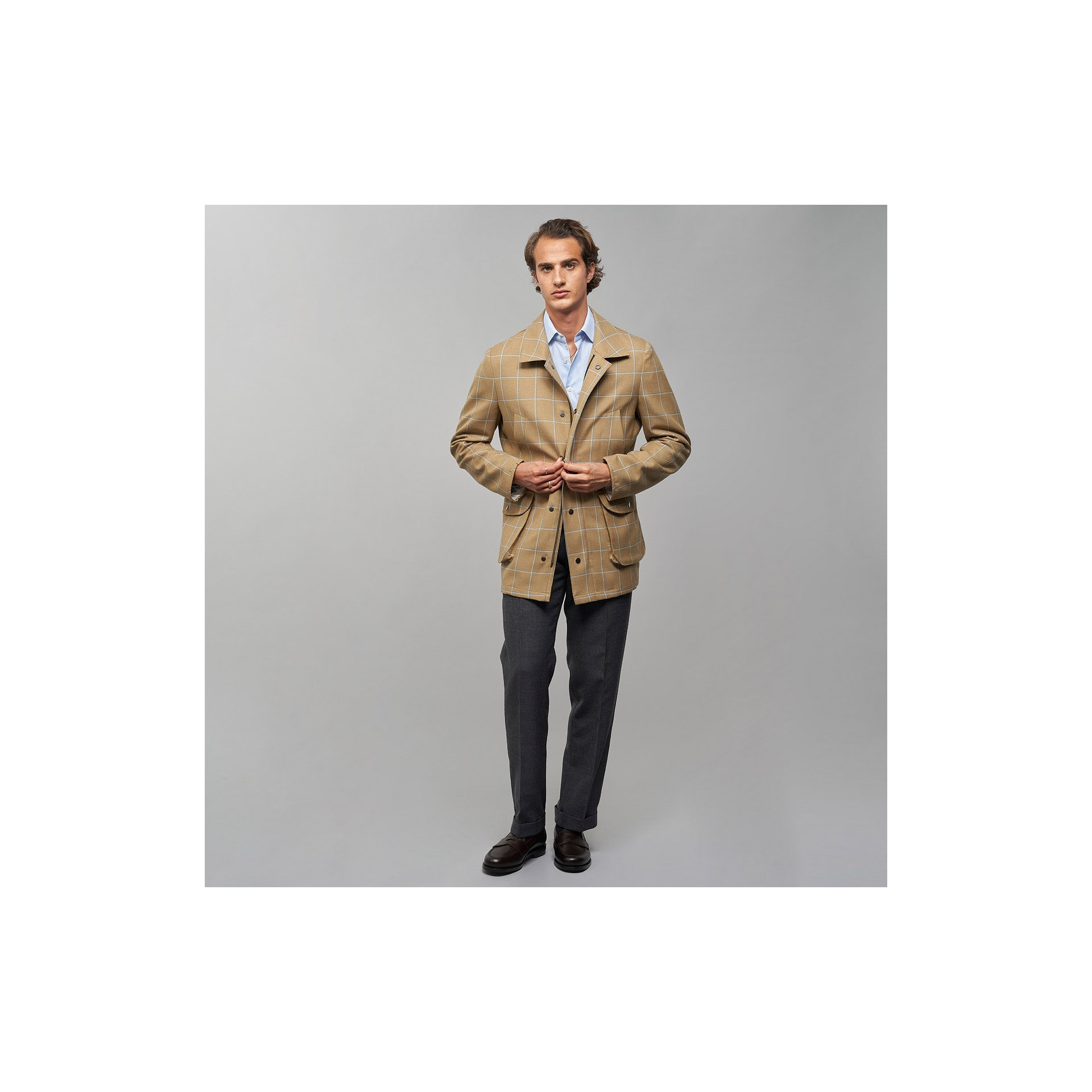 Chemise Popeline Rayée Bleue