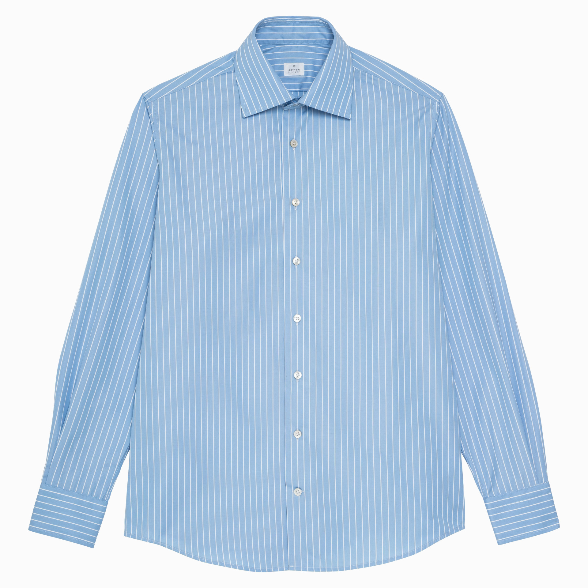Chemise Popeline Rayée Bleue
