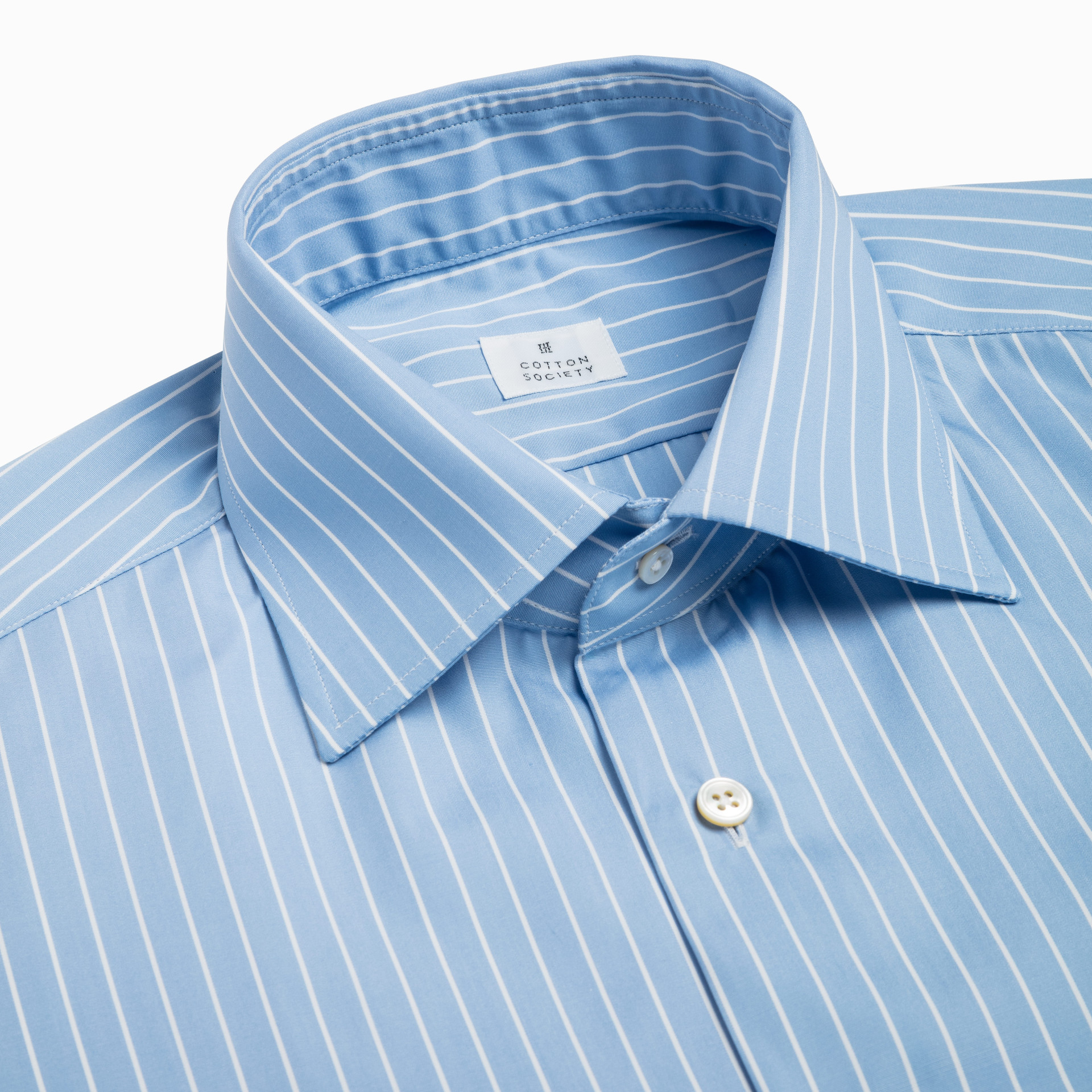 Chemise Popeline Rayée Bleue