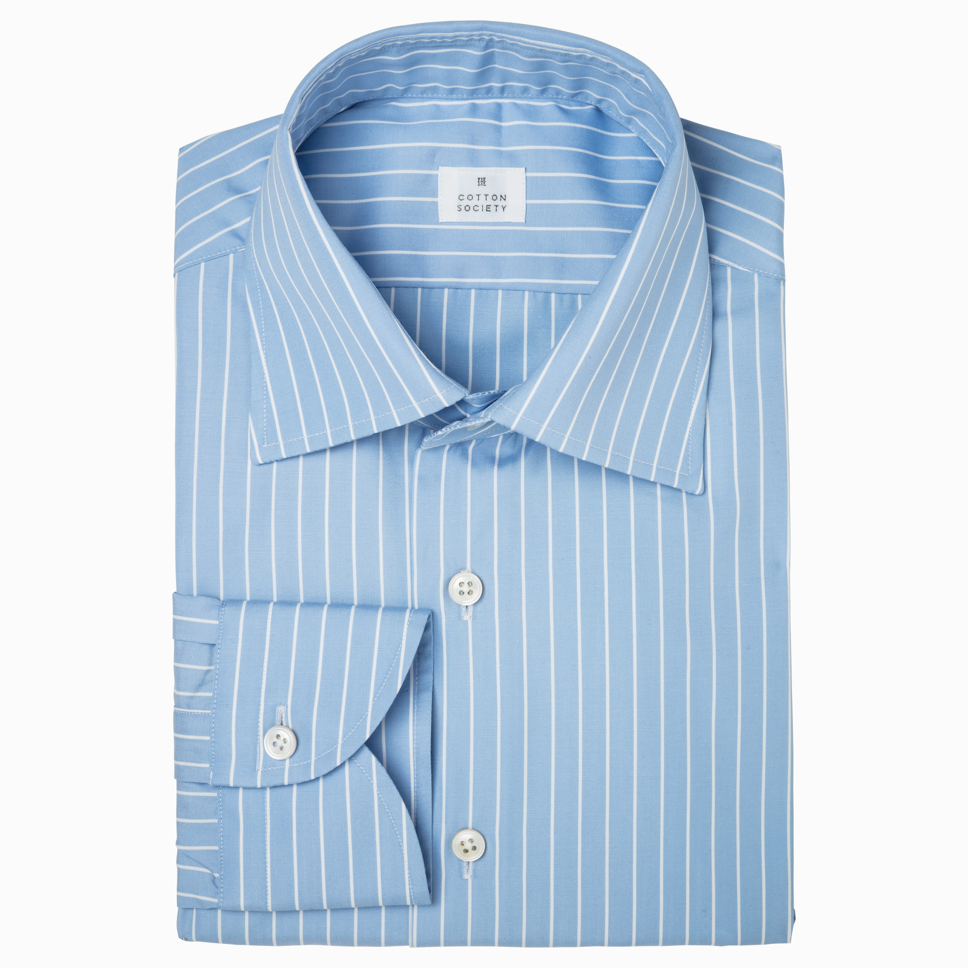 Chemise Popeline Rayée Bleue