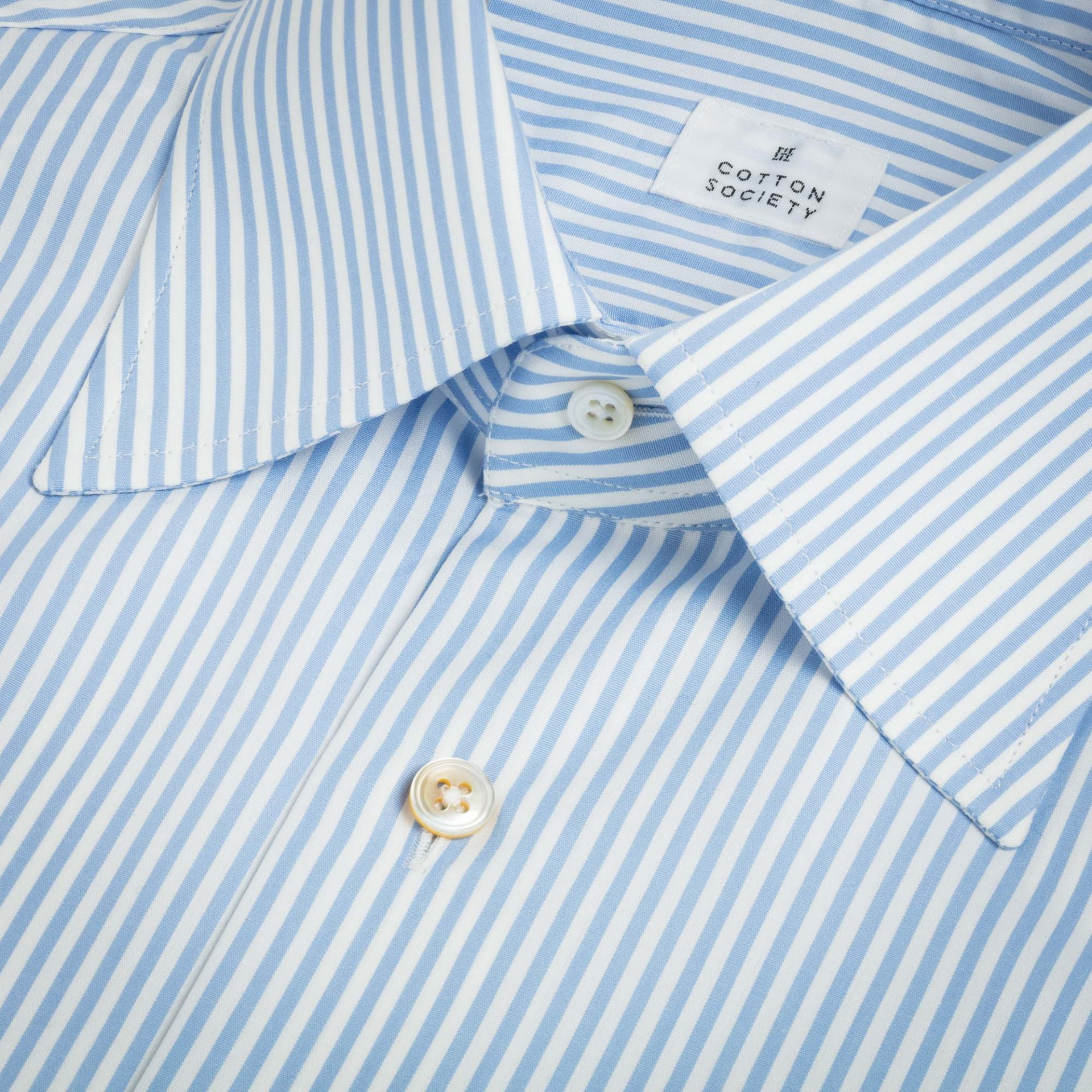 Chemise Popeline Rayée Bleue