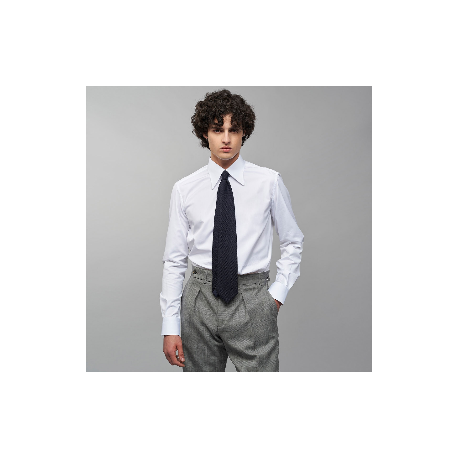 Chemise Popeline Unie Blanche