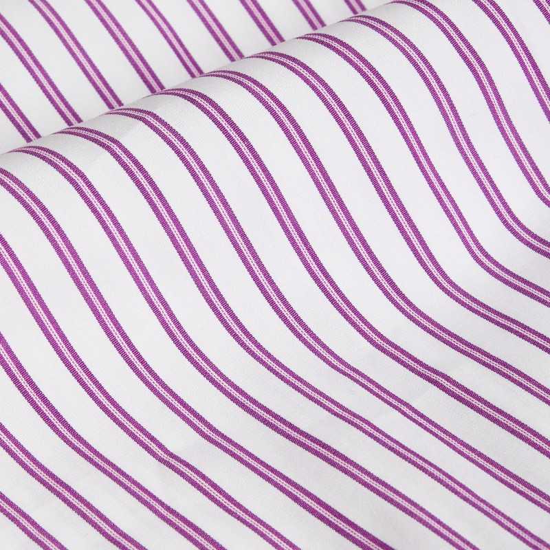 Popeline Rayé Parme