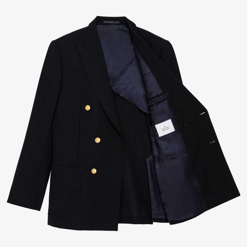 Blazer bleu marine à boutons dorés