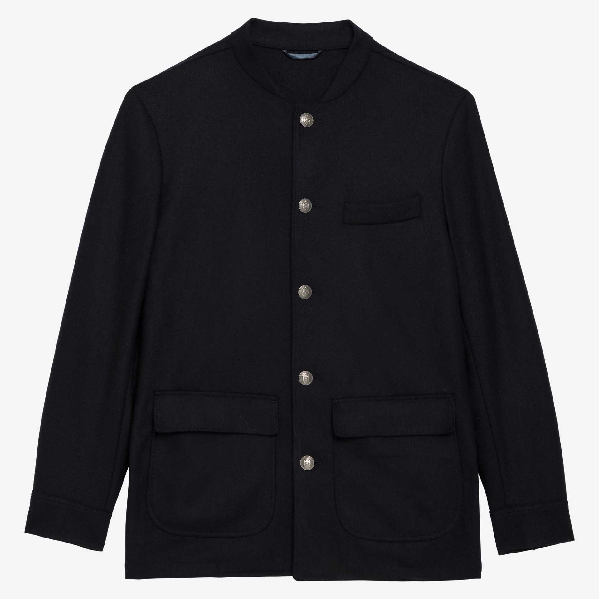 Veste d'artiste en Tweed marine Abraham Moon