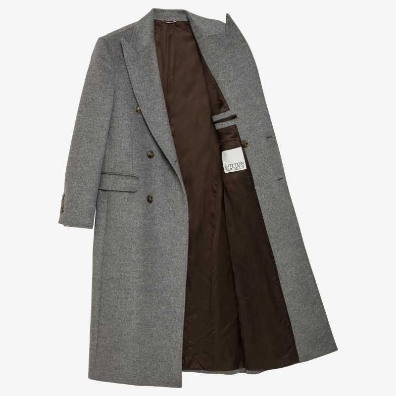 Manteau Croisé Gris
