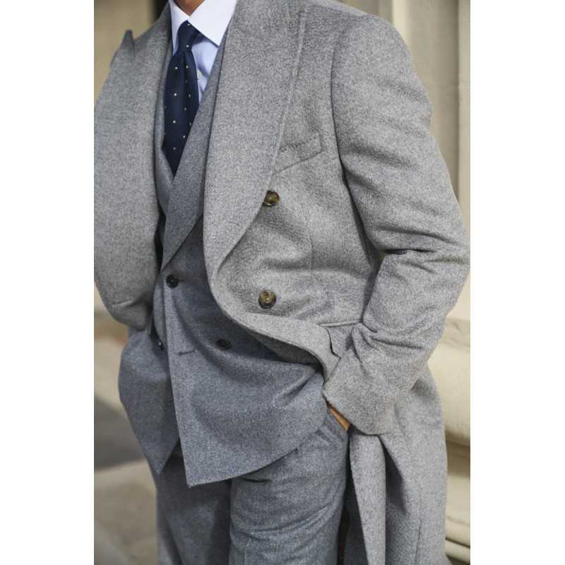 Manteau Croisé Gris