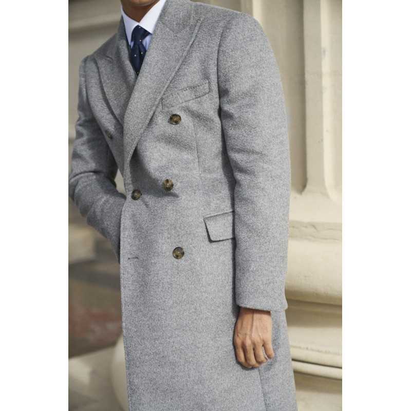 Manteau Croisé Gris