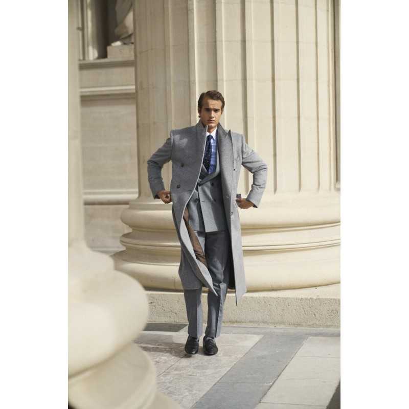 Manteau Croisé Gris