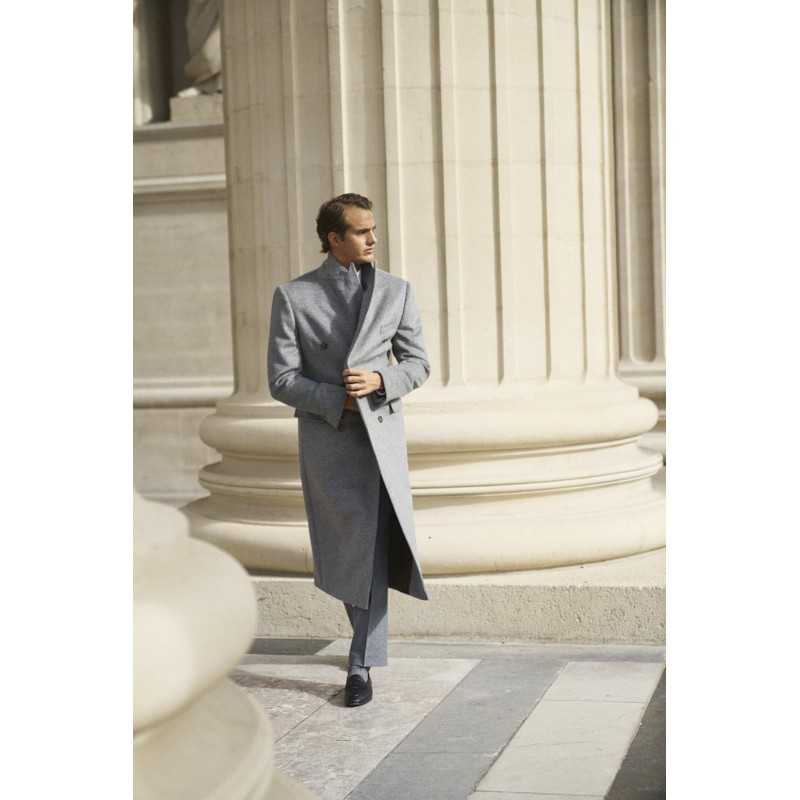 Manteau Croisé Gris