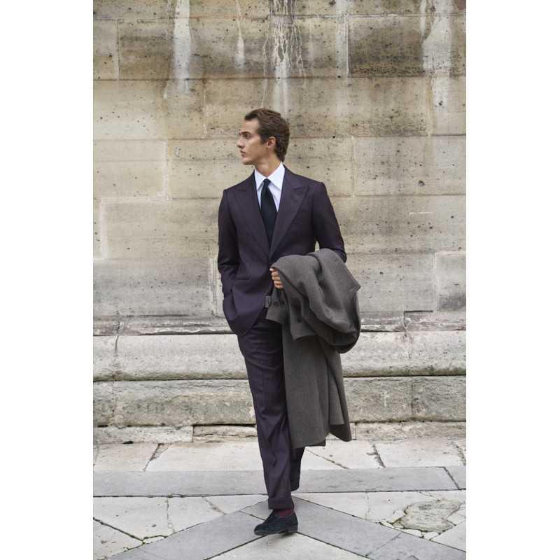 Manteau marron à col chemise