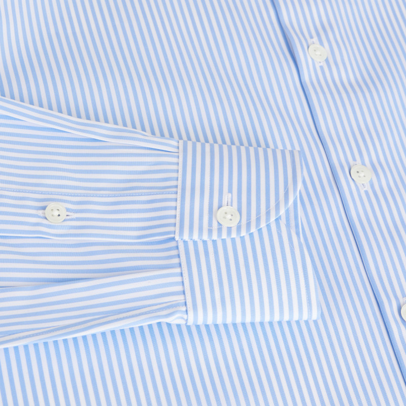 Chemise homme Popeline Rayé Bleu