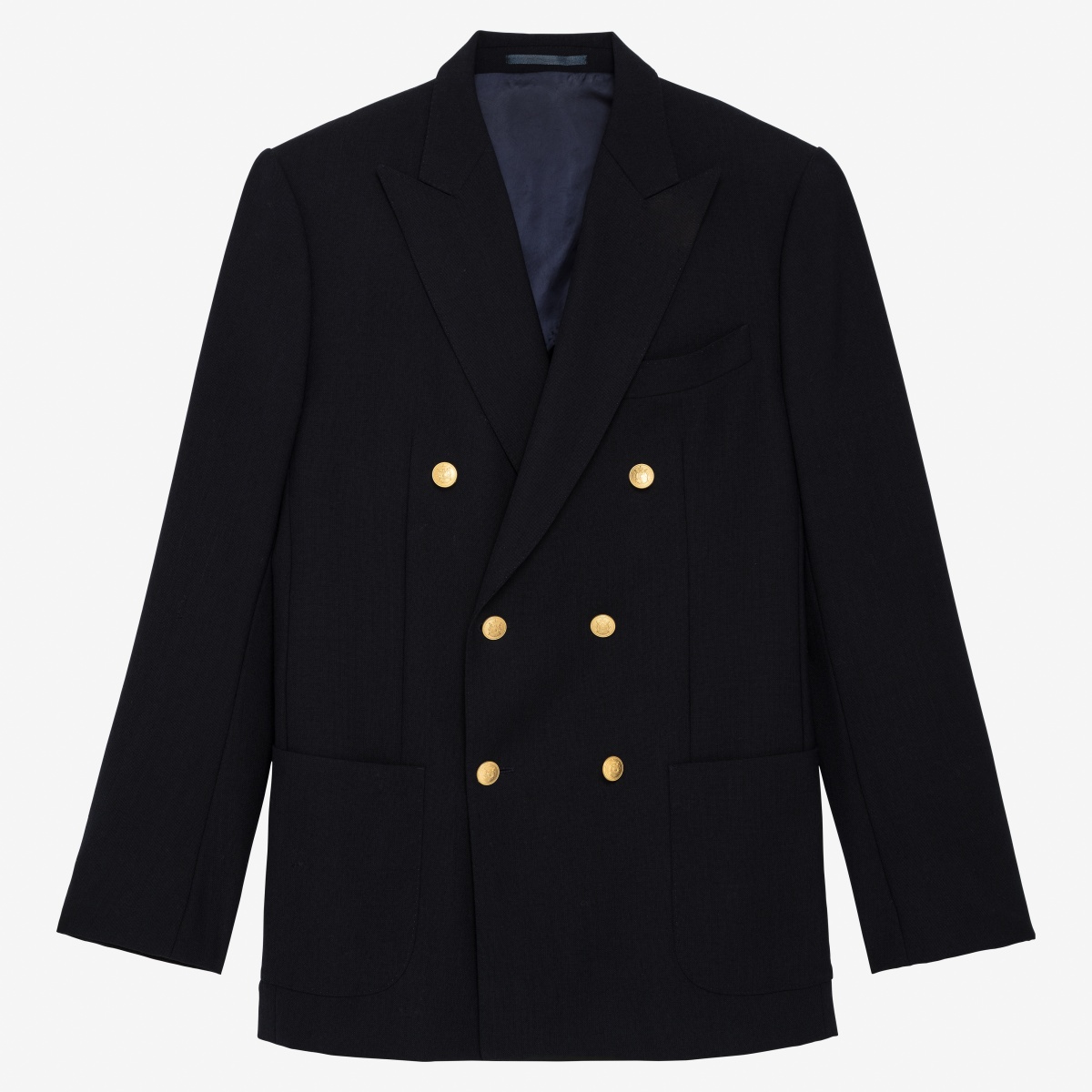 Blazer bleu marine à boutons dorés