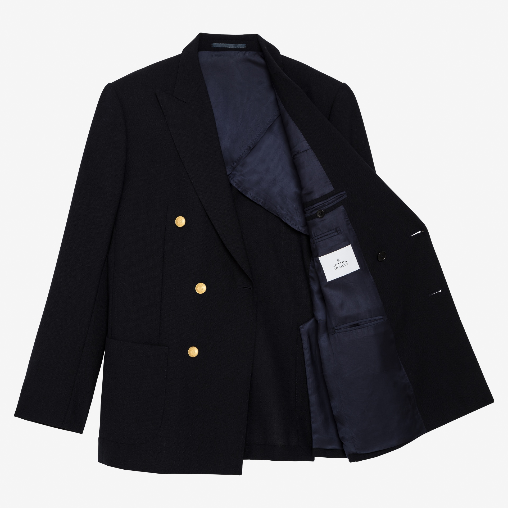 Blazer bleu marine à boutons dorés