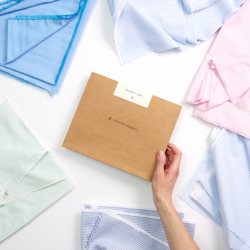 Coffret chemise sur mesure premium, cadeau élégant pour homme, Cotton Society