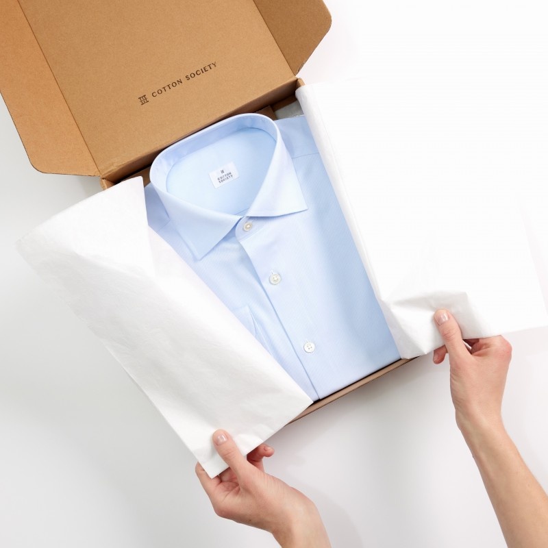 Coffret chemise sur mesure premium, cadeau élégant pour homme, Cotton Society