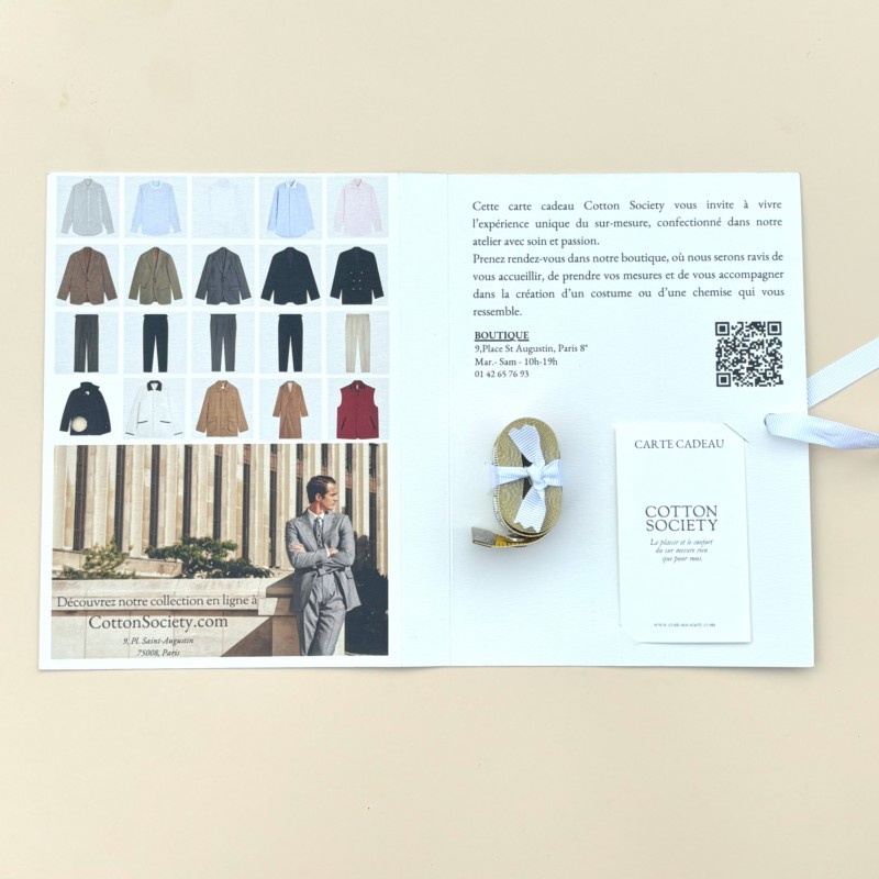 Coffret cadeau chemise sur mesure